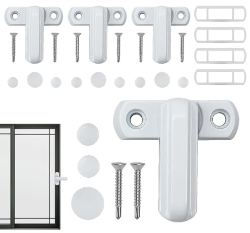 Fenster-Sicherheitsschloss – Schloss für Glasschiebetüren, robuster Riegel aus Aluminiumlegierung zur Einbruchprävention, Kindersicherheit, Zuhause, Wohnung, Wohnmobil, Flügel