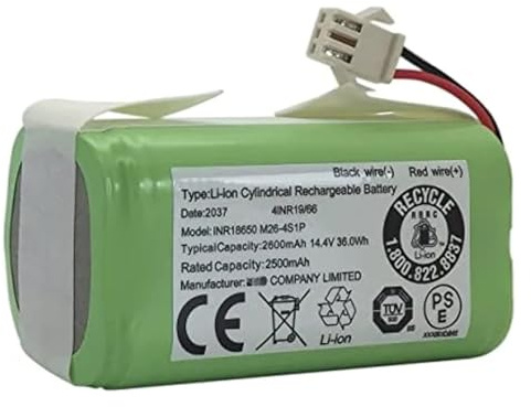 Batería De Iones De Litio De 14,8 V Y 3500 MAh, Compatible Con Conga, Excellence 950, 990, 1090, 1790 Y 1990, Deebot, N79S, N79 Y DN622, Eufy Y RoboVac.(2800mAh)