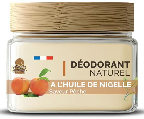 Naturlig deodorant med nigellaolja - persika doft - deo-balsam utan aluminiumsalter - tid 2 till 3 månader - 50 ml