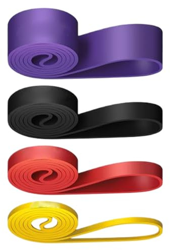 gifyym Bandas Elastiques Resistance | 4 Pièces Ceinture De Traction Portable,Équipement Portable pour Yoga Pilates Gym | pour Athlètes Débutants Voyage à Domicile Bureau Hôtel