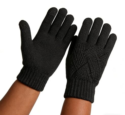Yhsioaklo Guanti da donna, guanti invernali per touchscreen, per ciclismo, guida, corsa, equitazione, escursionismo, lavoro, pattinaggio