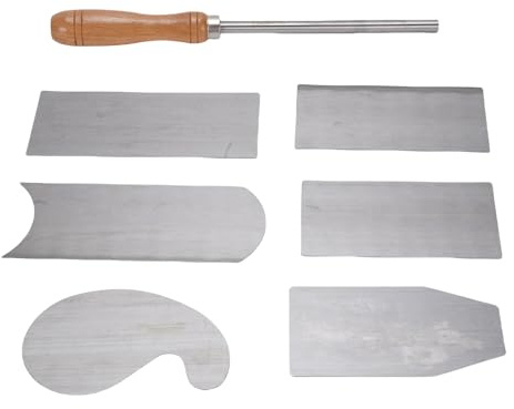ViaGasaFamido Lucidatore per Raschietto per Mobili, Raschietti in Acciaio Al Manganese, Set di Strumenti Professionali, Ideale per Progetti di Lavorazione del Legno e Appassionati di Fai da Te