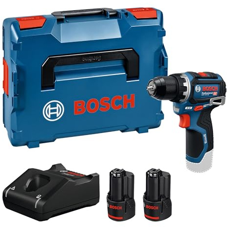 Bosch PRO 12V System laddlös borrskruvdragare GSR 12V-32 (Advanced KickBack Control, borstlös motor, inkl. 2x 3,0 Ah batteri, GAL12V-40, L-BOXX)