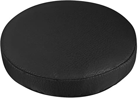 VORCOOL Husse für Hocker, rund, elastisch, Baumwolle, 33 cm, Schwarz