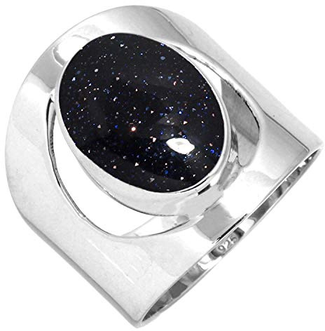 Jeweloporium Onyx, Kristall, Labradorit, Perle, ovaler handgefertigter Ring, echter 925er Sterlingsilber, Boho-Schmuck aus natürlichem Edelstein für Frauen