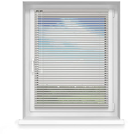 Victoria M. Aluminium Jalousie auf Maß Innenjalousie 25 mm für Fenster, Breite 300-399 mm x Höhe 1200-1299 mm
