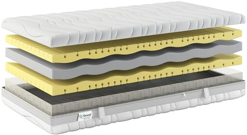 Matratzen Perfekt Kaltschaummatratze Terra Med Premium, 160 x 200 cm – 9-Zonen Kaltschaum-Komfortmatratze in Sandwichbauweise, hohes Raumgewicht, Tencel Bezug, Härtegrad H3, Höhe 24 cm