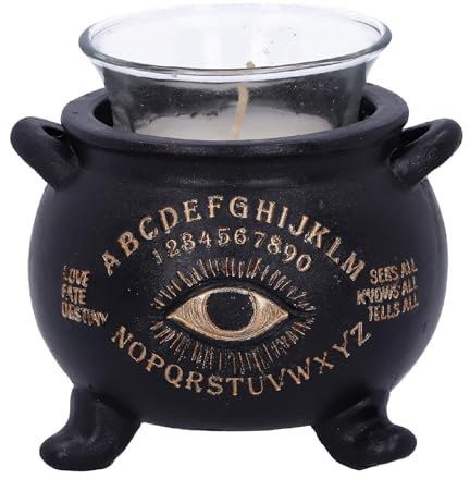 Nemesis Now All Seeing Eye Witches Cauldron värmeljus ljushållare, svart, 9 cm