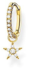 Thomas Sabo Einzel Creole mit Stern Anhänger 925 Sterling Silber CR707