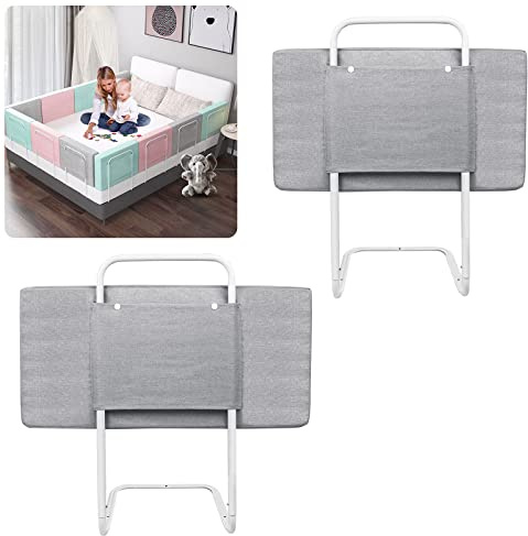AufuN Ausfallschutz Kinderbett Bettgitter, 5-Loch höhenverstellbar, Fallschutz, Baby-Sicherheitsgitter mit Abnehmbar und Waschbarer Reißverschluss für Familienbett und Kinderbett (100cm,Grey)