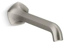 KOHLER T27011-ND-BN - Grifo para fregadero de baño, boquilla estacionaria para montaje en pared, 1.2 gpm, níquel cepillado vibrante