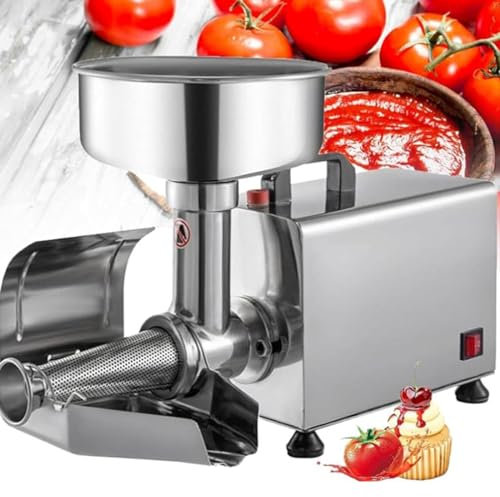 Passoire à tomates électrique, presse à fraiser et passoire commerciale en acier inoxydable, pour la mise en conserve de purées de tomates, de sauces et plus encore, facile à assembler et à utiliser