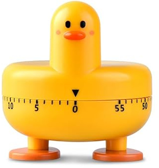 YEEKIDAIJ Cooking Timer Cute Duck Kitchen Timer 60 Minute Wind Up Mechanical Rotating Alarm for Kitchen Cooking Baking (Yellow), YI KAI-01122