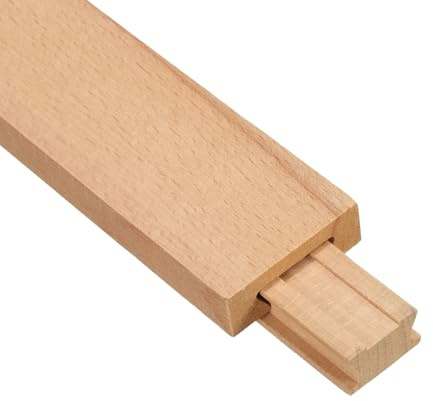 QUARKZMAN 2 Stück klassische Holz-Mittelstreckenführung 12 Zoll 30 cm | Ersatz-Set für Holzschubladenschienen, Holzschubladenschienen