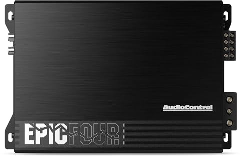 AudioControl EPICFOUR 800W RMS 4-Channel Car Amplifier – High-Power Full-Range & Subwoofer Performance, Class-D, Low-Distortion Premium Mobile Audio Upgrade