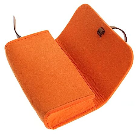 WATIIFUFU Filz Sonnenbrillen Aufbewahrungsbox Brillenetui Aus Filz Aufbewahrungstasche Für Brillen Kosmetiktasche Orange