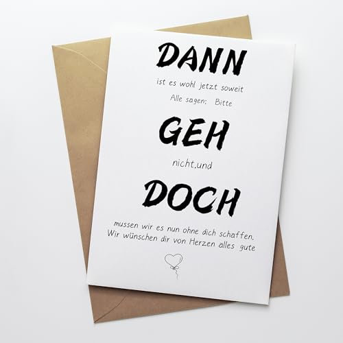FZSECRIU abschiedskarte kollegen，karte abschied kollege，abschiedsgeschenk kollegen，karte zum ruhestand，dankeskarten，team karte