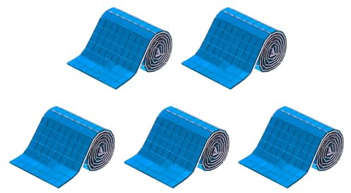 QUARKZMAN 2400 PCS Carreaux De Miroir En Verre Pour Boule Disco Carreaux De Mosaïque Autocollants Bleu Profond 5 x 5mm Pour Boule Disco, Bricolage, Décoration KTV 5 Feuilles