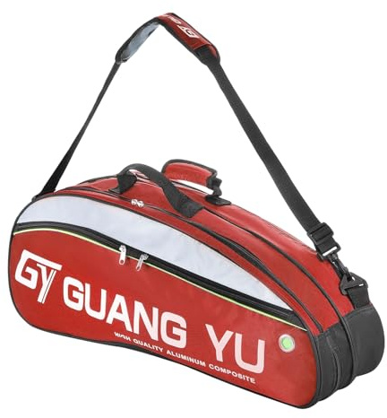 ITODA Borsa da tennis impermeabile di grande capacità, confezione da 6 pezzi, borsa portatile per racchetta da squash borsa per il trasporto borsa da trasporto tracolla regolabile borsone sportivo da