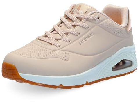 Skechers Premium 1718 BBK, platta skor, dam, Nude Durabuck Rosegold Duraleather Mesh Tri, 42 EU
