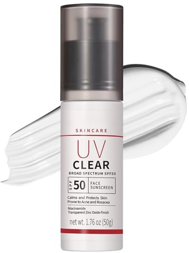 Mineral Sunscreen SPF 50, Zinc Oxide Cream, Factor 50 Sun Cream for Sensitive Skin, Broad Spectrum Sunscreen, Moisturiser with Spf 50, Lightweight No White Cast, 50ml