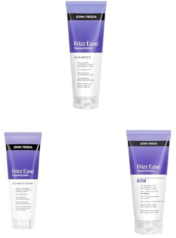 John Frieda Frizz Ease Traumlocken Feuchtigkeits- & Definitions-Set – Shampoo, 250 ml, Conditioner, 250 ml, Feuchtigkeitsspendendes Jelly, 200 ml – Für natürlich lockiges und welliges Haar