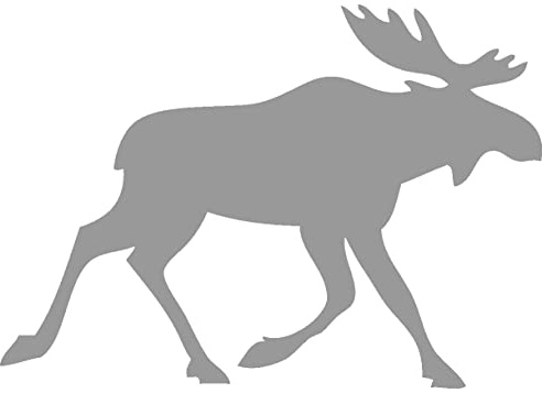 Samunshi® Finnland Elch Tier Aufkleber Autoaufkleber Sticker für Auto Motorrad Wohnmobil Scheiben in 11 Größen und 25 Farben (8x5,6cm grau)