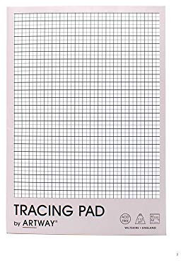 Artway - Premium-Transparentpapier-Block - schwere Qualität, 112 g/m² - 40 Blatt - A4, Weiß