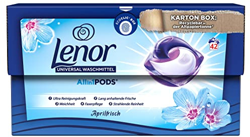 Lenor Waschmittel Allin1 PODS Aprilfrisch für 42 Waschladungen Mit Ultra Reinigungskraft Und Lang Anhaltender Frische
