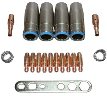 Verschleißteile Set MB 25/Typ 250 M6 0,8/1,0/1,2 Stromdüsen, Gasdüse, Düsenstock MIG/MAG… (1.2mm Stromdüsen)