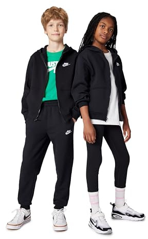 Nike Unisex Kinder Nsw Club Fleecejacke, Black/White, 122-128 EU