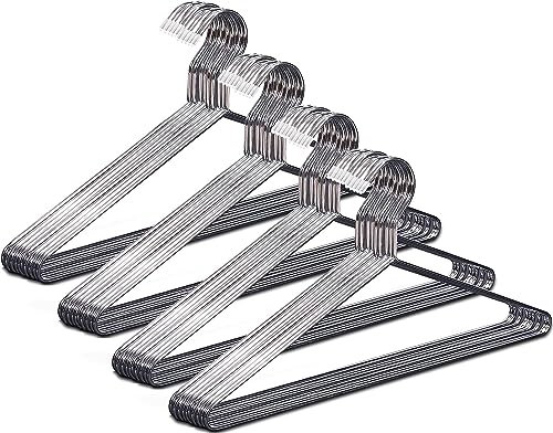 MISSLO Kleiderbügel Metall 40 Stück Drahtbügel Klassische Rostbeständig Kleiderbügel Edelstahl für Kleider, Hemden, Hosen, Anzug, Jacken