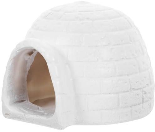DEARMAMY Igloo Aquarium Decorations Mini Igloo Figurine Simulated Ice House Model Fish Tank Hideout House Breeding Cave Betta Fish Hideout Fish Tank Ornaments
