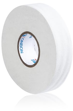 YSYONM Sporttape Hockey-Klebeband, stark haftend, für Eis- und Rollhockeyschläger, Klinge und Griffschutz, Weiß, 1 Rolle, 2,5 cm x 25 m