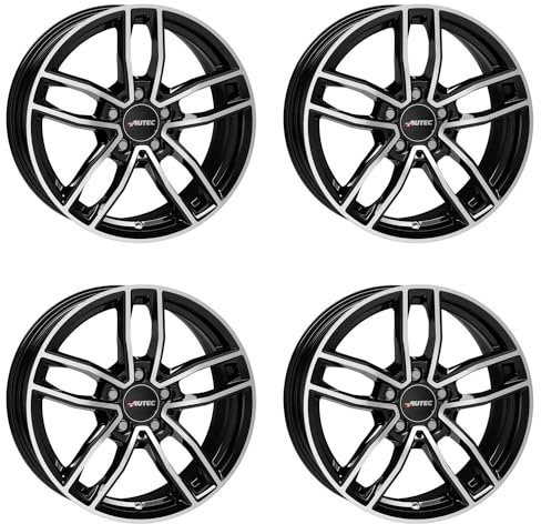 4x AUTEC Felgen Alufelgen MERCADOR 8.0x18 ET40 5x112 Schwarz poliert kompatibel mit Mercedes-Benz E C SLC CLA A GLA B GLB