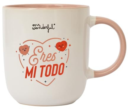 Mr. Wonderful - Taza - Eres mi todo - Taza de Café Personalizada - Taza de Cerámica con Mensaje de Amor