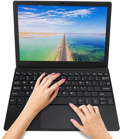 Computadora Portátil Ultradelgada de 10.1 Pulgadas para Android 12, Pantalla IPS 1280x800, 2GB+64GB de Memoria, Computadora Portátil con Procesador de Cuatro Núcleos y Mouse, Batería de 5000 Mah
