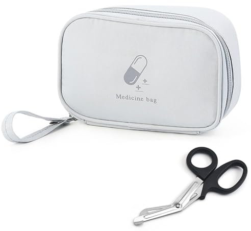 Reiseapotheke Tasche, Medikamententasche Reise, Medizinische Scheren, Erste Hilfe Tasche, Medizinische Aufbewahrungstasche, Tragbare Notfalltasche, Medizinische Verbandschere, Mini Erste-Hilfe-Tasche