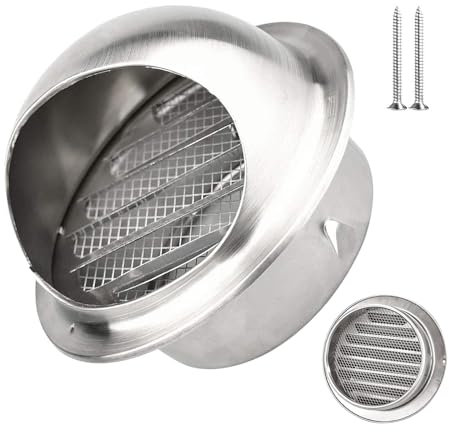 Griglia Di Ventilazione A Sfera In Acciaio Inox 304, Cappuccio A Griglia Di Aerazione Con Rete Anti-mosche, Griglia Di Protezione Dalle Intemperie, Aria Fresca(300mm/11.81in)