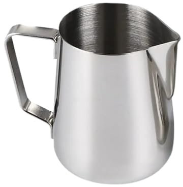 SynapSYA Lechera Acero Inoxidable Jarra de Espuma de Leche de Acero Inoxidable, Jarra de café humeante, Taza de Espuma de Barista, Espuma de Crema para Espumar(200ml)