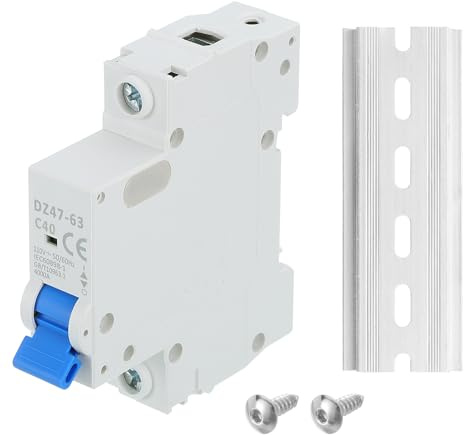 sourcing map 1 Pz AC Miniaturizzato Interruttore 1P 40A 110V Isolatore DZ47-63 DIN Rail Mount Disconnect Interruttore di Protezione Interruttore di Protezione Termica Magnetico Viaggio