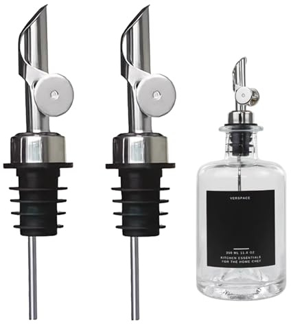 2 Pièces Bec Verseur Huile D'olive,Bec Verseur,Bec Verseur Huile,Bec Verseur Alcool,Bouchon Huile D'olive,Becs Verseurs Acier Inoxydable,Pour Bouteille D'huile, Vin, Alcool, Café, Sirop Et Vinaigre