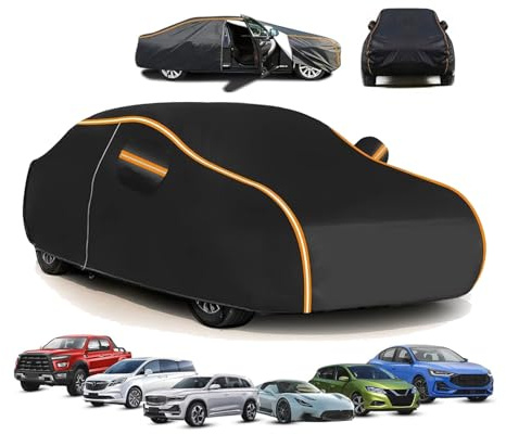 Car Cover for Jaguar XF,Oxford Fabric Car Cover - Rain & Snow Proof + Dustproof + UV Protection, Anti-Aging & All-Season Use