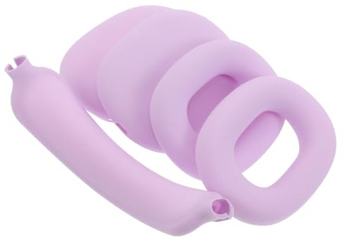 BESPORTBLE Set 3 Pezzi Copri Auricolari per Cuffie Over-ear in Silicone Viola, Copri-archetto Leggero e Resistente, Protezione Completa per Fascia e Padiglioni, per Uso Quotidiano, Sport