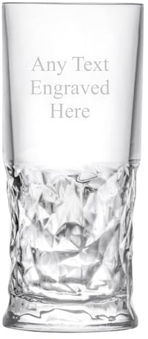 1stclassgifts [Custom] Personalised Engraved Funky Hi-Ball Crystal Tumbler 12.25oz (35cl) Birthday Wedding Anniversary (Glass Only)