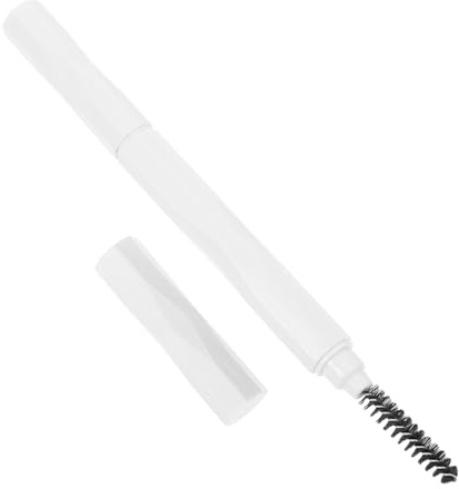 DECOMELODY Pettine per Ciglia e Sopracciglia a Doppia Punta in Plastica Bianco, Design Dual-ended Versatile, Spazzola Elegante per Trucco Occhi da Donna
