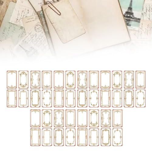Zerodis Dekorativa Klisterlappar för Scrapbooking Scrapbook Klisterlappar Av Papper med Fransk Slottsdesign Artfult Papper för DIY-hantverk Journalföring Handbokning (Typ 1)
