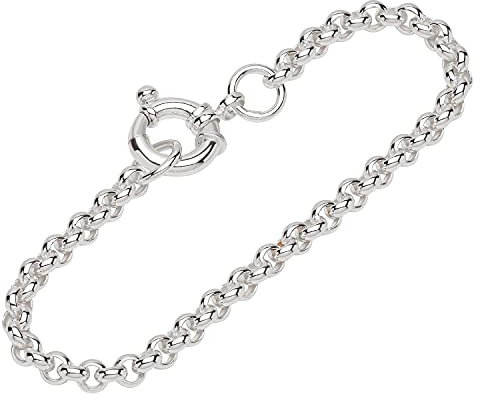 NKlaus pulsera de plata de ley 925 22cm cadena de guisantes hueco redondo diseño de las señoras pulsera de la cadena 12085