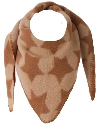 FASHION YOU WANT XXL Schal flauschig schal-tuch damen dicker dreieckstuch groß Wolle STERN Farben kuschelig (beige)