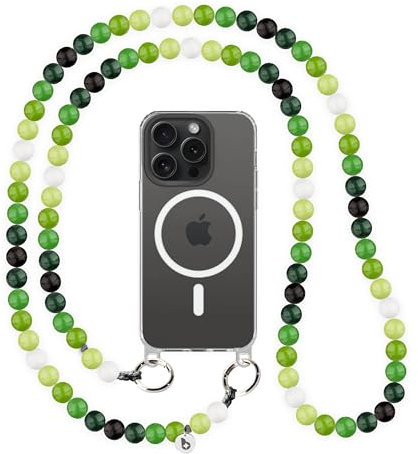 beadstars® Handykette Perlen lang inkl. Patch– handmade in Deutschland | Längen 120cm, 130cm, 140cm | kompatibel mit iPhone, Samsung | Geschenkidee für Alltag, Reisen & Festivals (Summer, 120cm)
